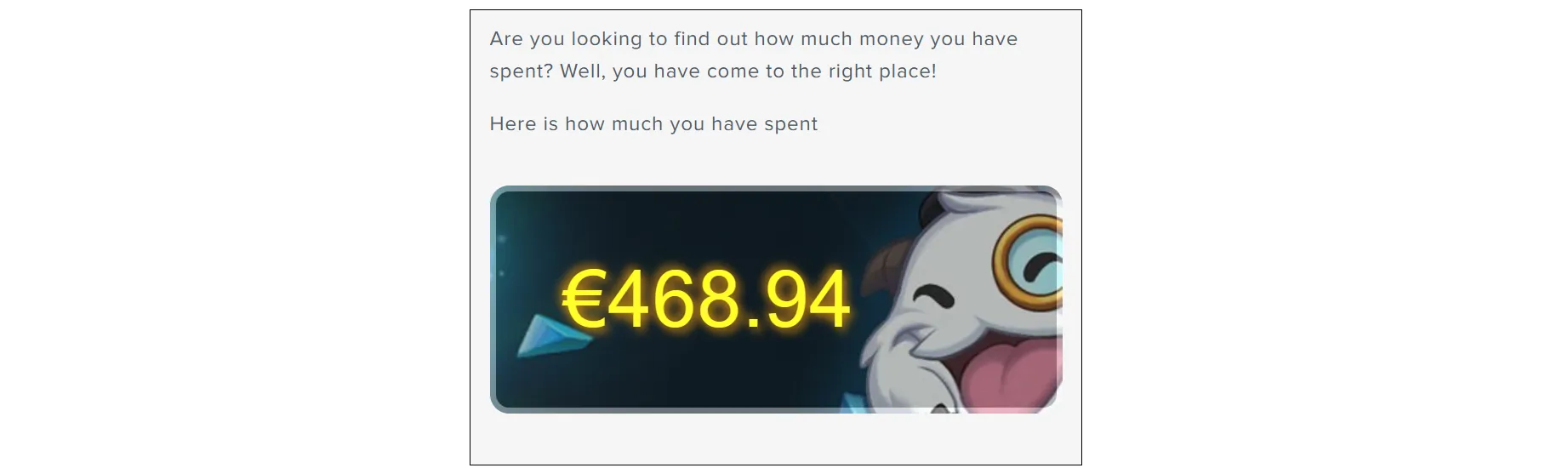 money spent on league of legends result